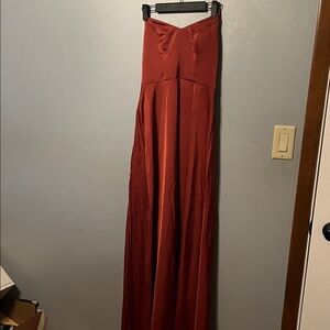 Azazie Rust Red Dress